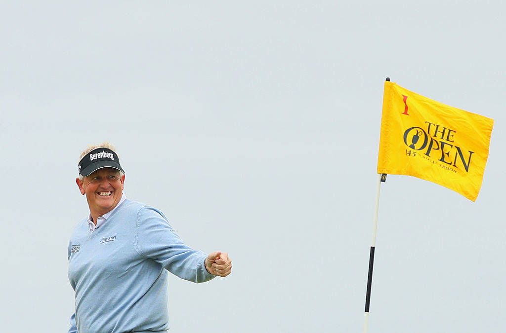 Colin Montgomerie in action at The Open